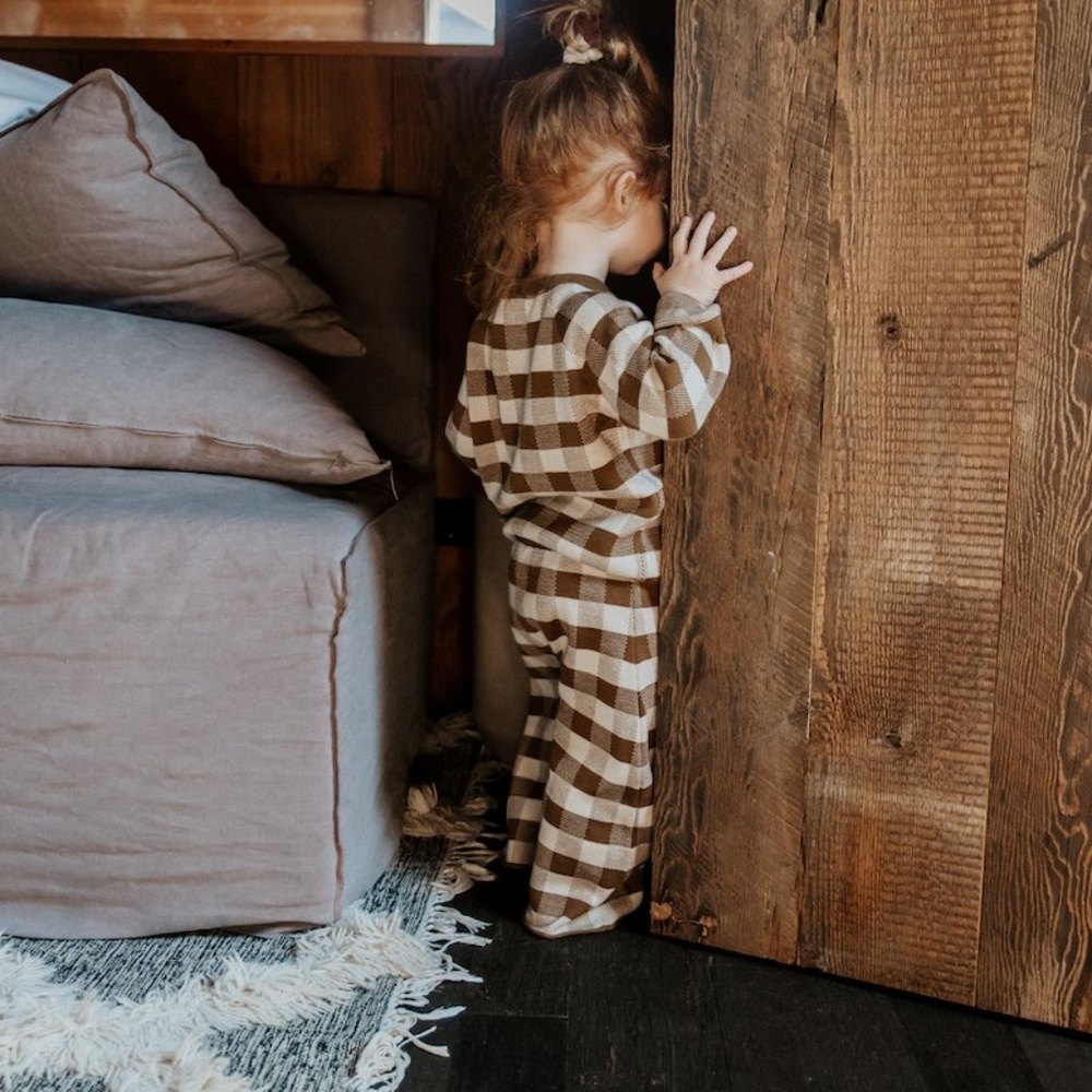 GROWN Gingham Pant (Earth & Clay)